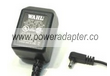 WAHL A10115 AC ADAPTER 1.2VDC 150mA USED 1.3x3.5x7mm -(+)